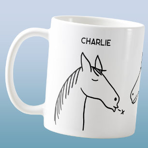 Funny Horse Personalised Coffee Mug