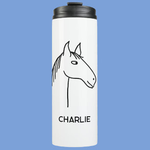 Funny Horse Personalized Thermal Tumbler