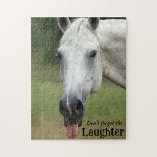 Funny Horse Pony Dont Forget the Laughter Jigsaw Puzzle