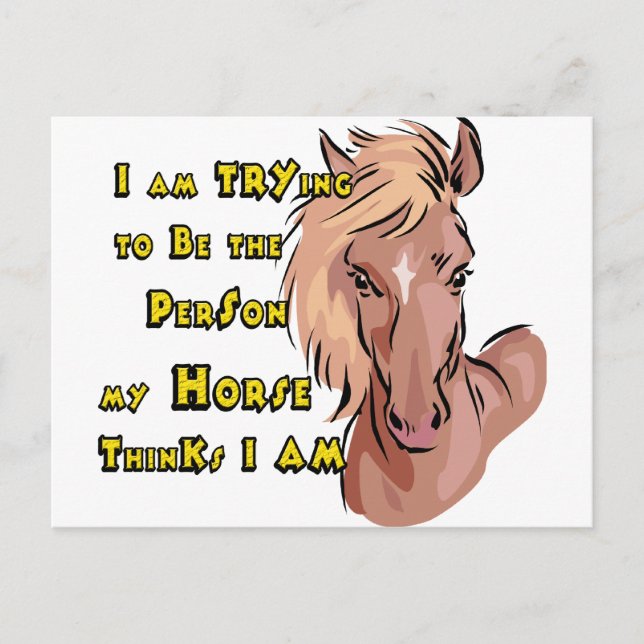 Funny Horse Postcard (Front)