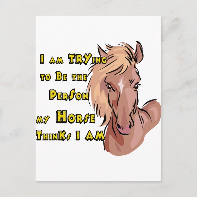Funny Horse Postcard (Front)