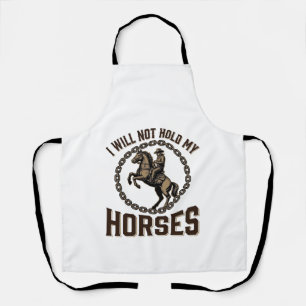 Funny Horse Quote Vintage Western Riding Design_1 Apron