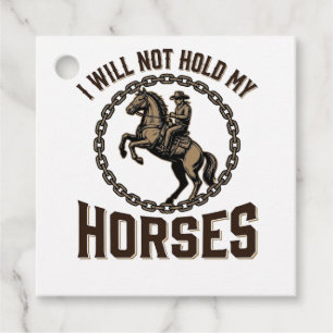Funny Horse Quote Vintage Western Riding Design_1 Favour Tags