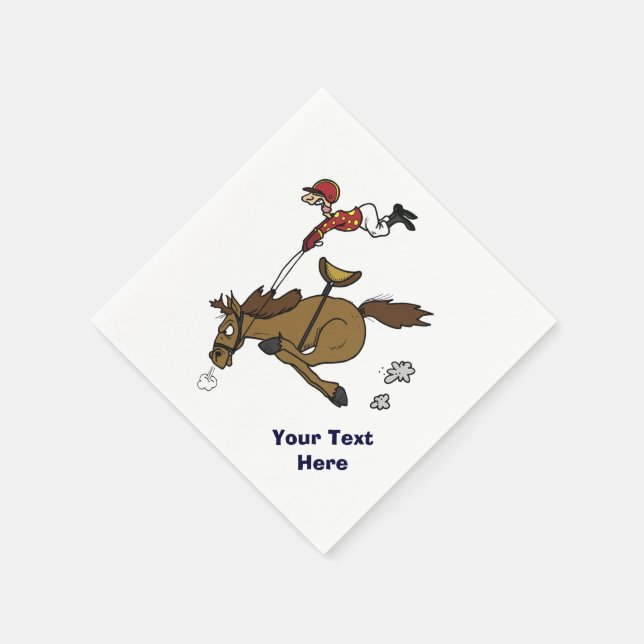 Funny Horse Race Party Napkin (Corner)