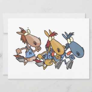 funny horse racing cartoon