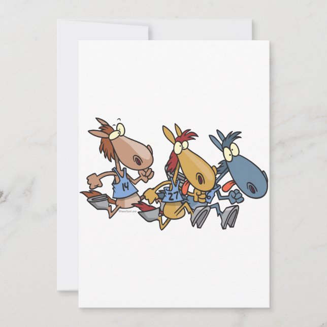 funny horse racing cartoon (Front)