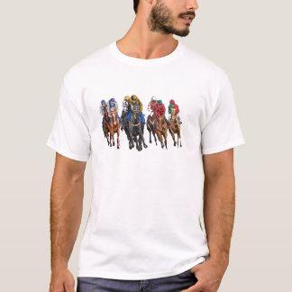  Funny Horse Racing Jockey Racer Derby Rider Race  T-Shirt