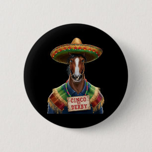 Funny Horse Racing Vintage Cinco De Der1 6 Cm Round Badge