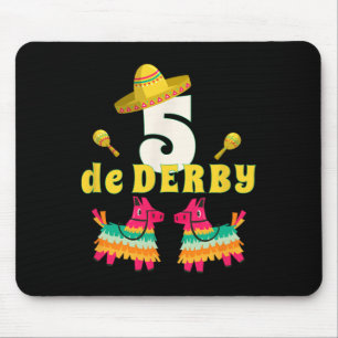 Funny Horse Racing Vintage Cinco De Der Mouse Mat