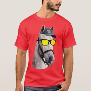 Funny Horse Racing Vintage Horse Portrait Ky Derby T-Shirt