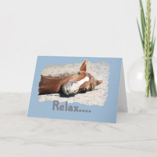 Funny Horse: Relax Card