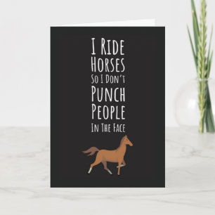 Funny Horse Riding Cards Rider Equestrian Horses