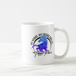 Funny Horse Riding Gift - Horseback Is My Happy Pl Coffee Mug
