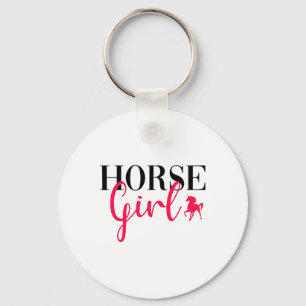 Funny Horse Riding Girl Horseback Riding Horse Gir Key Ring