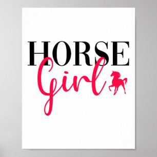 Funny Horse Riding Girl Horseback Riding Horse Gir Poster
