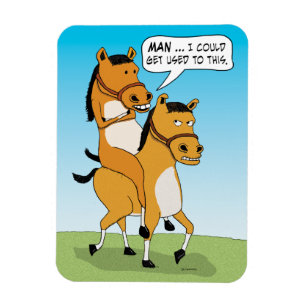 Funny Horse Riding Horse Magnet