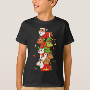 Funny Horse Santa Elf Snowman Christmas Womens Men T-Shirt