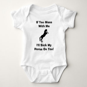 Funny Horse Sayings Baby Bodysuit