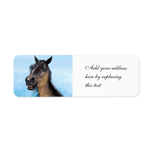 Funny Horse Smile Portrait Art (Front)