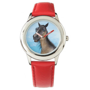 Funny Horse Smile Portrait Art Watch