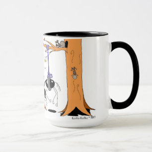 Funny Horse Stuck in a Tire Swing Cartoon Mug