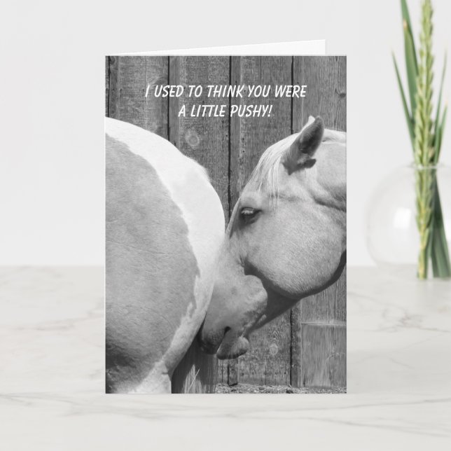 Funny Horse Thank You For The Encouragement Card (Front)