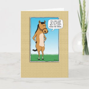 Funny Horse Wants Margaritas Card