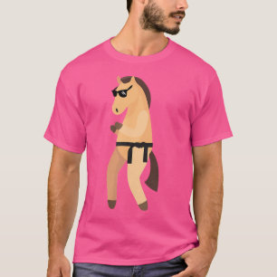 Funny Horse Wearing Sunglasses Karate Judo T-Shirt