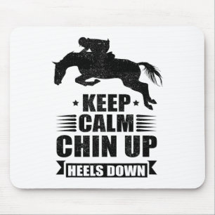 Funny Horseback Riding Gift Girls Cool Chin Up Hee Mouse Mat