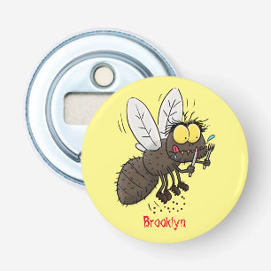 Funny horsefly insect cartoon bottle opener