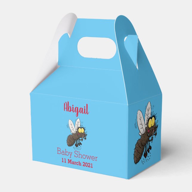 Funny horsefly insect cartoon favour box (Front Side)