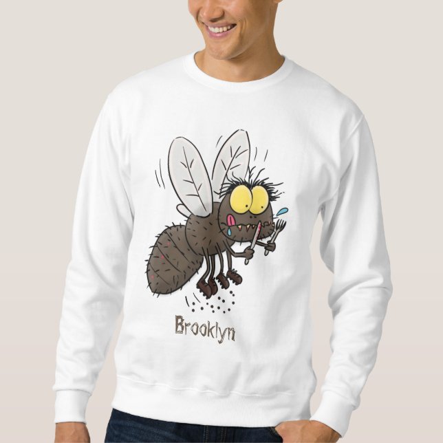 Funny horsefly insect cartoon sweatshirt (Front)