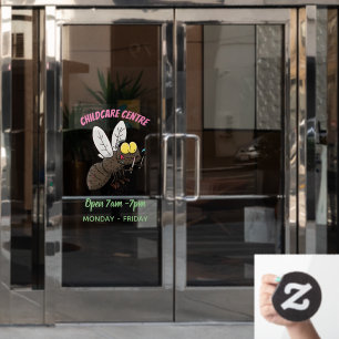 Funny horsefly insect cartoon window cling