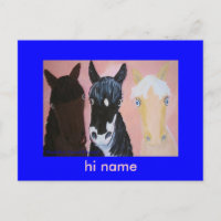 Funny horses cards Customise
