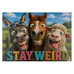 Funny Horses Cutting Board
