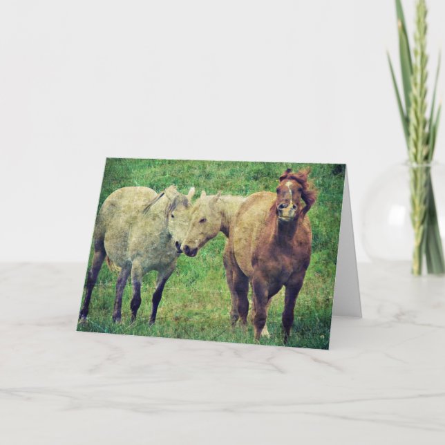 Funny Horses, Father's Day Card (Front)