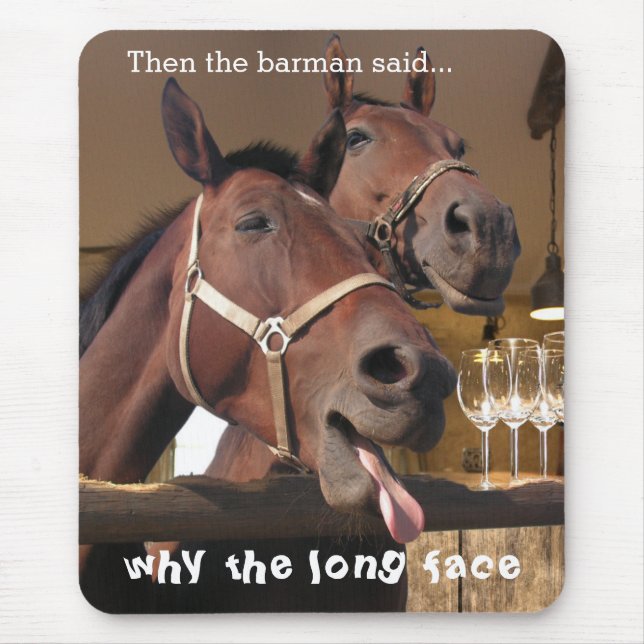 Funny Horses Mouse Mat (Front)
