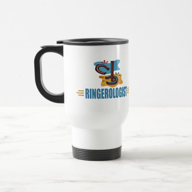Funny Horseshoes Travel Mug (Left)