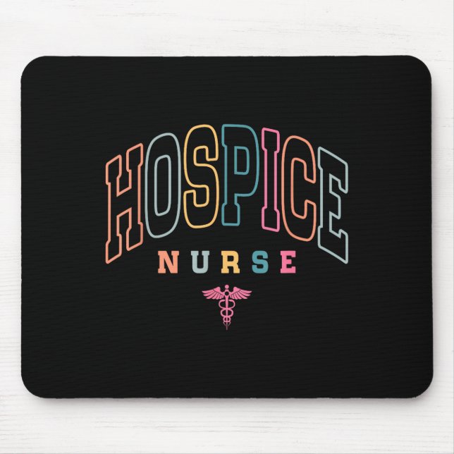 Funny Hospice Nurse Doctor Graduation Medical Nurs Mouse Mat (Front)