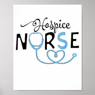 Funny hospice nurse doctor graduation medical poster