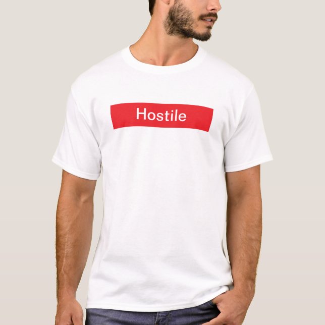 Funny HOSTILE Law Enforcement humour Tshirt (Front)