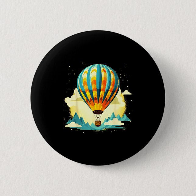 Funny Hot Air Balloon For New Adventures Lovers  6 Cm Round Badge (Front)