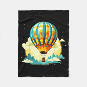Funny Hot Air Balloon For New Adventures Lovers Fleece Blanket