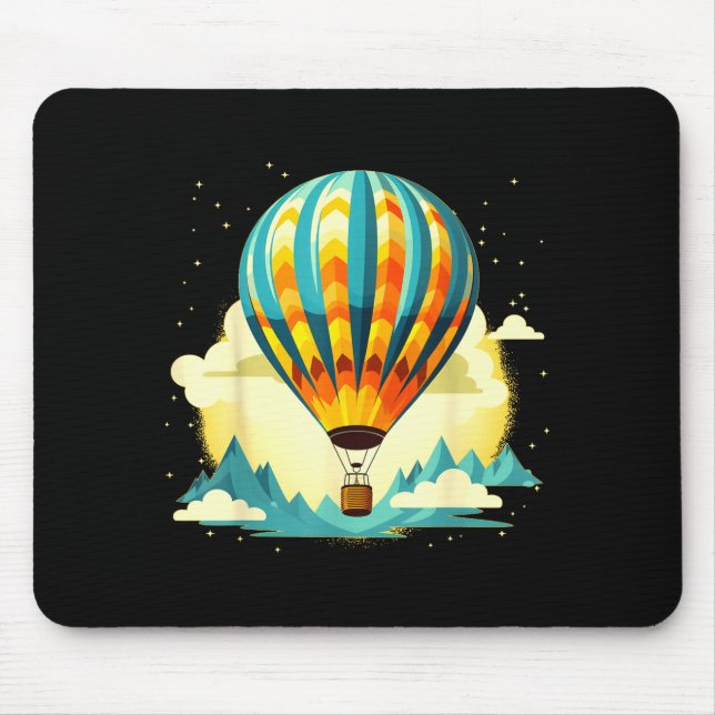 Funny Hot Air Balloon For New Adventures Lovers  Mouse Mat (Front)