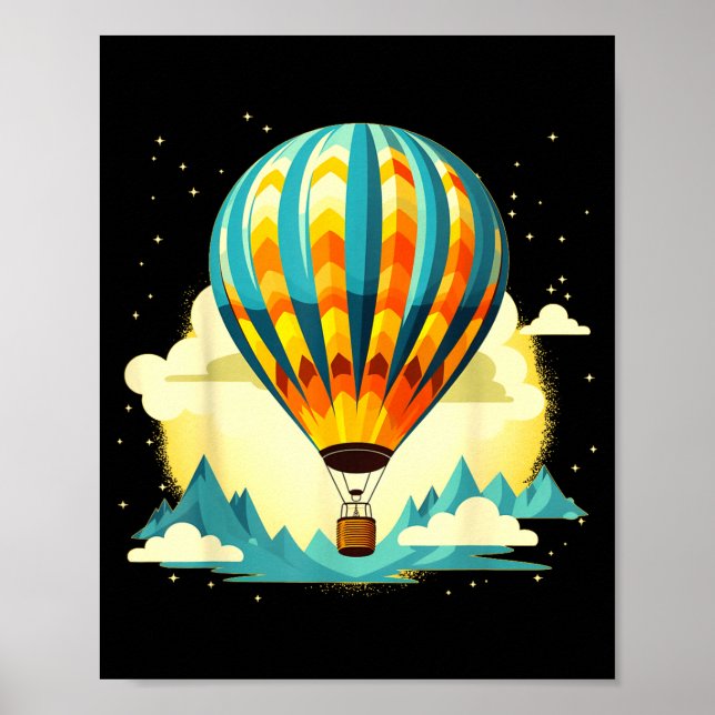 Funny Hot Air Balloon For New Adventures Lovers  Poster (Front)