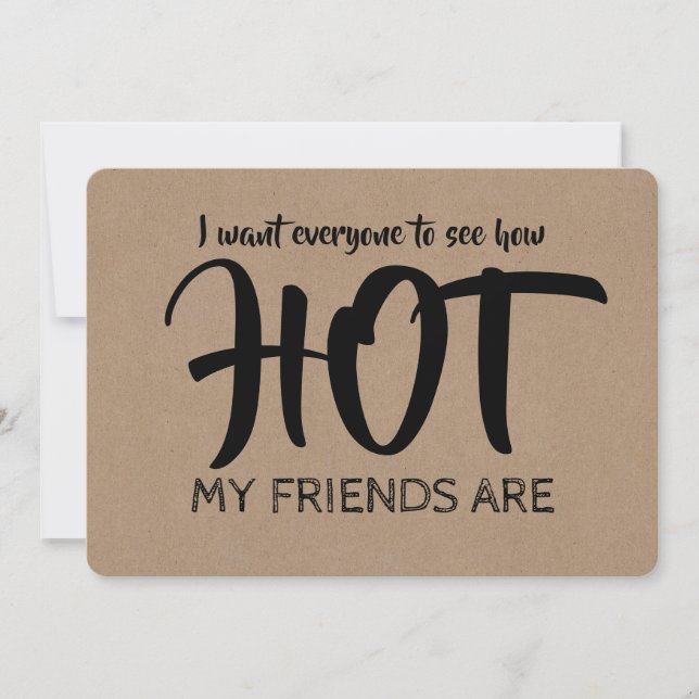 Funny Hot Bridesmaid / Maid of Honour Proposal Invitation (Front)