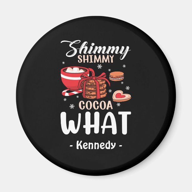 Funny Hot Chocolate & Cookie Winter Magnet (Front)