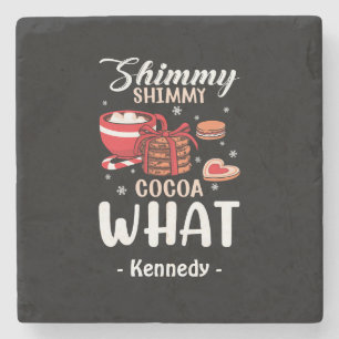 Funny Hot Chocolate & Cookie Winter Stone Coaster