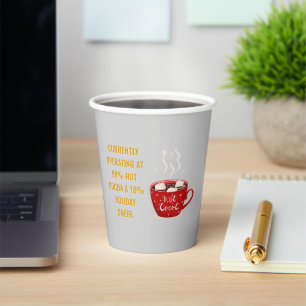 Funny Hot Cocoa & Holiday Cheer Festive Christmas  Paper Cups