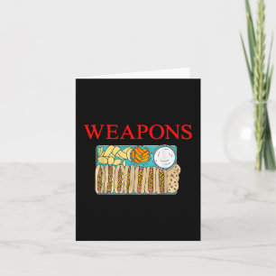 Funny Hot Dog And Snack Retro Vintage - Weapons Card